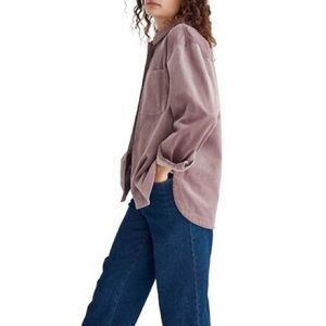 Madewell Kentwood Corduroy Shirt Jacket in Pale Thistle